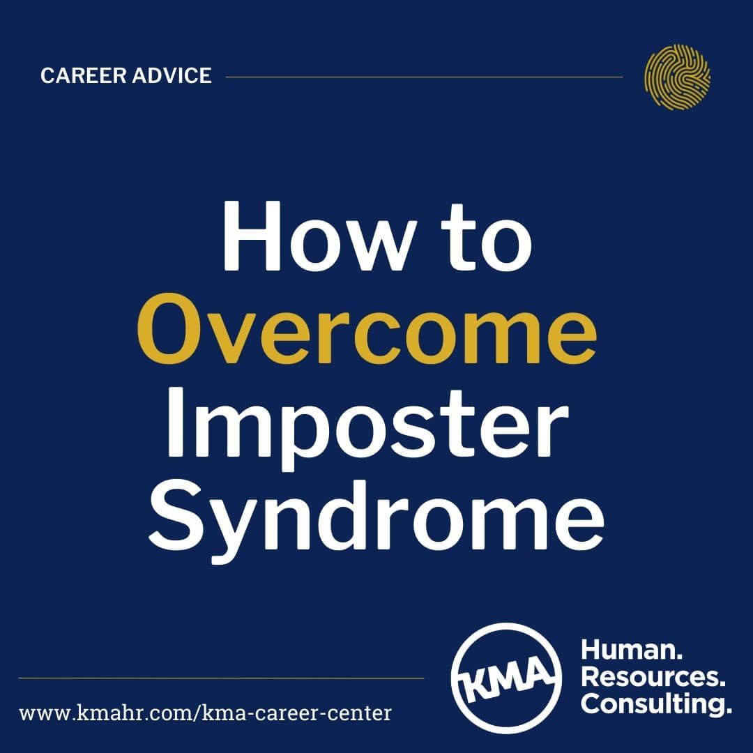 Graphic that reads how to overcome imposter syndrome
