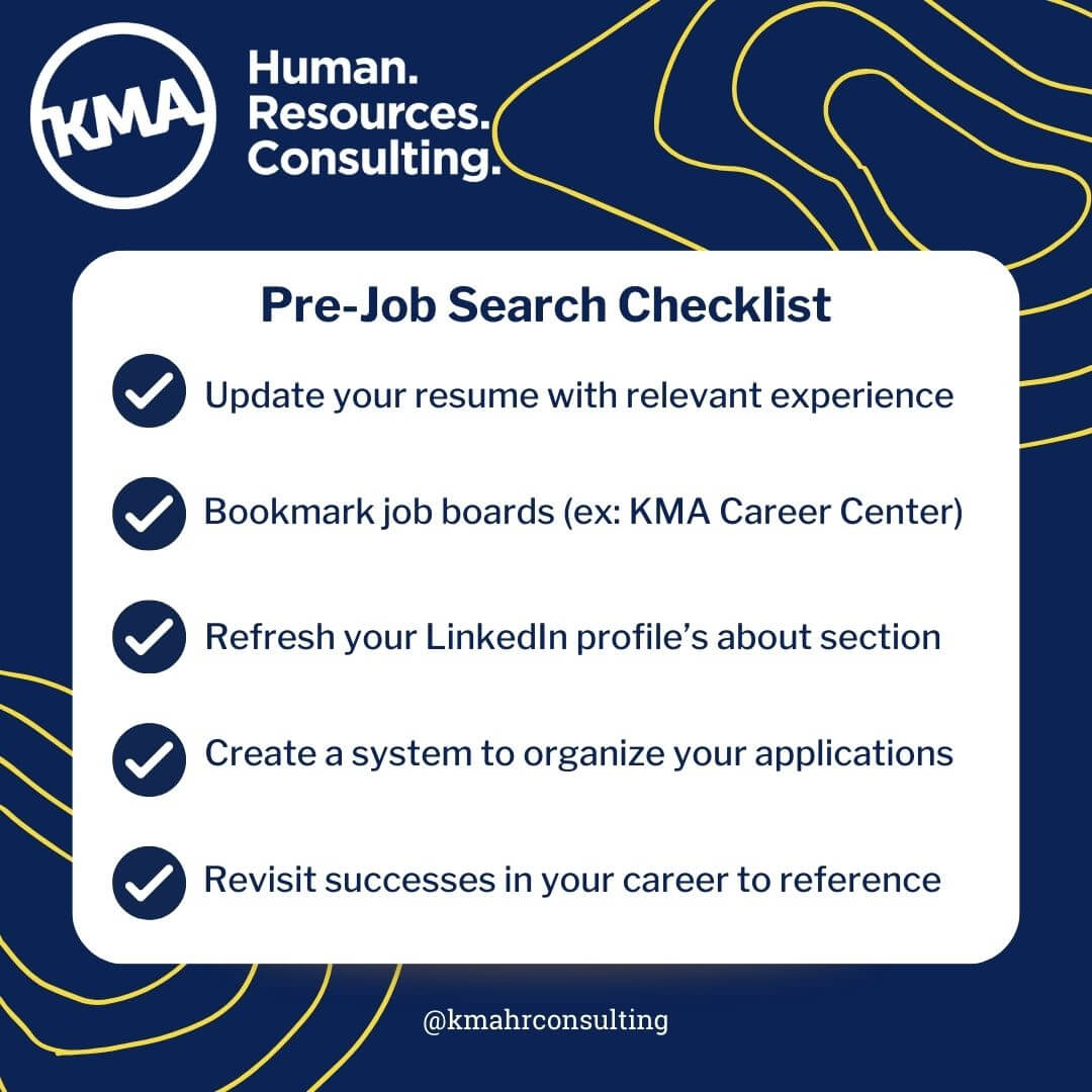 Pre job search checklist