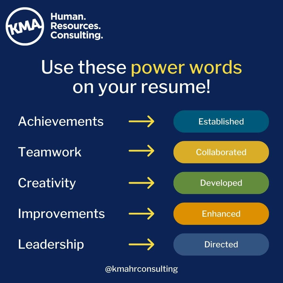 power words to use on your resume