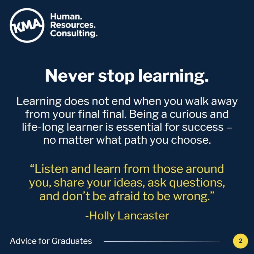 Never stop learning