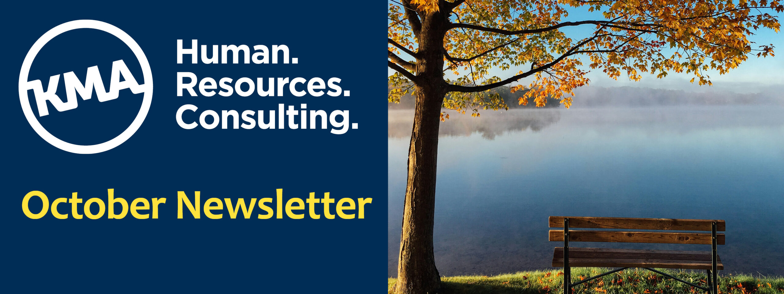 KMA October Newsletter with a fall scene